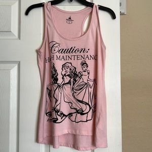 Disney Parks princesses light pink graphic tank